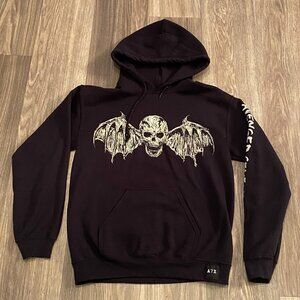 Avenged Sevenfold Death Bat" Logo Black Hoodie Size S
